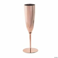 Wholesale 😍 Metallic Plastic Champagne Flutes - 12 Ct. 💯