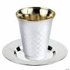 Promo 💯 Shiny Metallic Aluminum Silver Round Plastic Saucers and Kiddush Cup Value Set (120 Cups + 120 Saucers) 👏 -Drinkware by "Anniversary" Shop shiny metallic aluminum silver round plastic saucers and kiddush cup value set 120 cups 120 saucers14274062