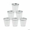 Outlet ⭐ Silver Rim Shot Glasses - 50 Pc. 🥰 -Drinkware by "Anniversary" Shop silver rim shot glasses 50 pc 14106175
