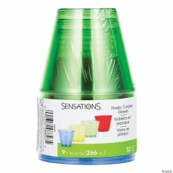 Best Sale 😉 Small Basic Color Clear Plastic Tumblers - 24 Pc. 💯 -Drinkware by "Anniversary" Shop small basic color clear plastic tumblers 24 pc 14093059 a02