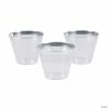 Discount 🎉 Small Plastic Cups with Silver Trim - 24 Pc. 👍 -Drinkware by "Anniversary" Shop small plastic cups with silver trim 24 pc 13815029