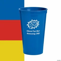 Promo ✔️ Superhero Premium Personalized Plastic Tumblers - 50 Ct. 🔥